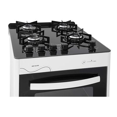 Fogão de Piso Neo Glass 4 Bocas Suggar Branco / Bivolt
