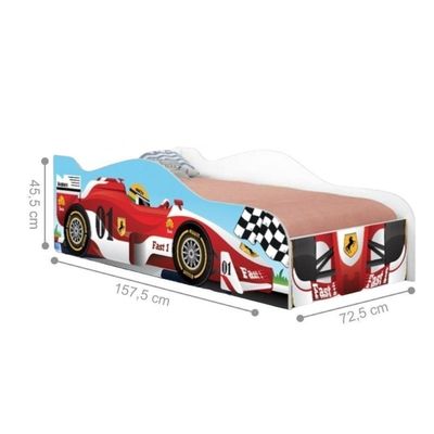 Cama Fórmula 1 Kids Infantil Com Colchão