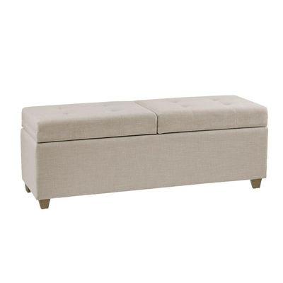 Canto Alemão Recamier Bau + Painel Madri 160cm Suede Bege - Inova Decor