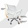 Kit 2 Cadeiras Escritório Oficial Begônia Ergonômico Branco