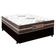 Cama Box Casal Sintético + Colchão Molas Ensacadas Texas Prime Colchões 138cm Preto - Suporta Até 120 Kg Por Pessoa