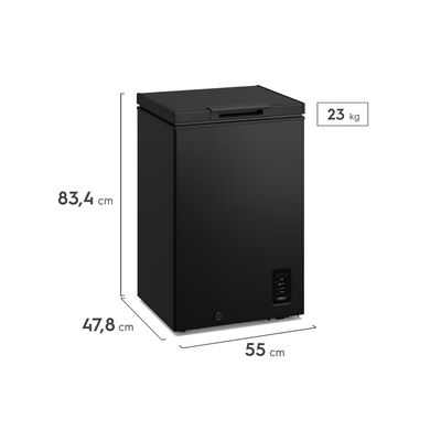 Freezer Horizontal Electrolux 95L Inverter Bivolt Uma Porta Preto (HB10B) Bivolt