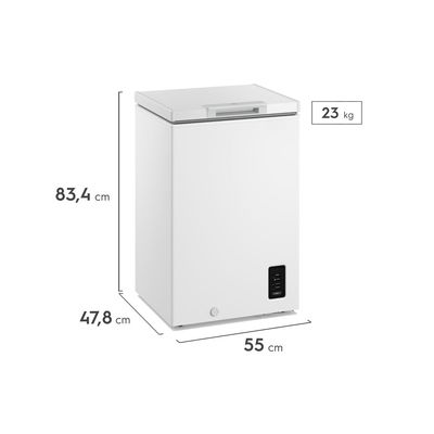Freezer Horizontal Electrolux 95L Inverter Bivolt Uma Porta Branco (HB100) Bivolt