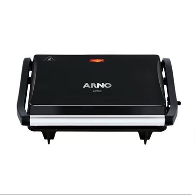 Grill Elétrico Arno Compact Uno GPTO Grelha Antiaderente Trava Lateral Preto Preto / 110V