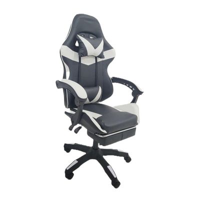 Cadeira Gamer Stillus Ergonômica Oficial Apoio De Pés Preta / Branca