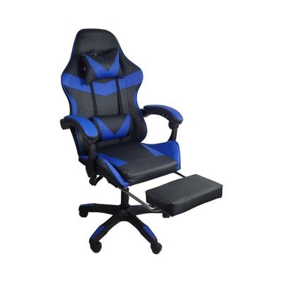Cadeira Gamer Stillus Oficial Apoio Pés Preto/azul