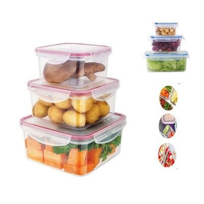 Kit 3 Potes Hermeticos Profissional Freezer Ao Microondas Multitamanhos Organizador