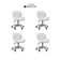 Kit 4 Cadeiras Office Eiffel Slim Ajustável Oficial Branco