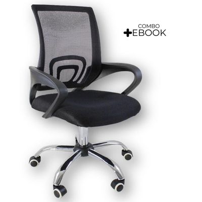 Kit 10 Cadeiras De Escritório Begonia Ergonômico Preto
