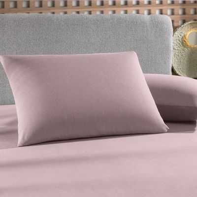 Jogo De Cama Solteiro King 2 Peças Altenburg Malha Fio Penteado Rosê Natural