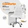 Kit 4 Cadeiras Office Eiffel Botonê Ajustável Oficial Branco