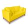 Sofá Viena Beny 3 Lugares Suede Amarelo