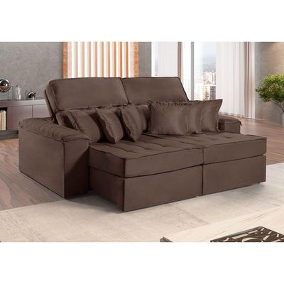 Sofa Martins M-188 02 Md.1,20 Com Almofadas - V-211 Marrom