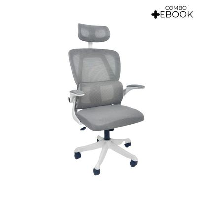Cadeira De Escritório Presidente Oficial Legacy Cinza