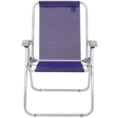 Cadeira De Praia Tramontina Creta Master Em Alumínio Com Assento Roxo 92900203