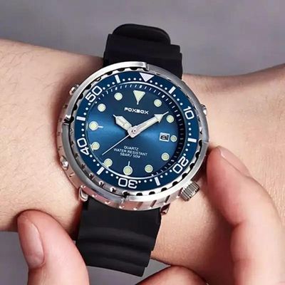 Relógio Masculino Foxbox 0024 Esporte Prova D água Com Cronógrafo Azul
