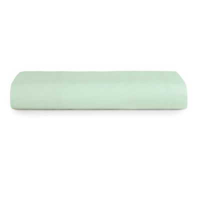 Lençol Com Elástico Solteiro King Altenburg Algodão Lux 200 Fios Verde Claro