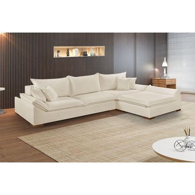 Sofá Martins M-201 Linho Canto Invertido Estofados Martins Linho Creme