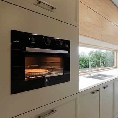Forno A Gás De Embutir Fischer Easy Clean Infinity 50 Litros Com Grill Preto 220V