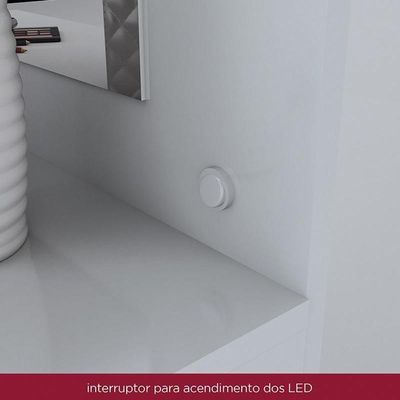 Penteadeira Camarim Chanel Com Porta E 4 Gavetas Branco - Móveis Henn Branco