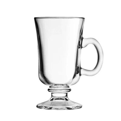 Jogo 4 Xícara Para Cappuccino E Café Caneca Irish Irlandesa Vidro Transparente 114ml Haüskraft