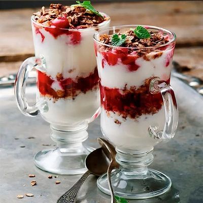 Jogo 4 Xícara Para Cappuccino E Café Caneca Irish Irlandesa Vidro Transparente 114ml Haüskraft