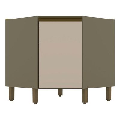 Balcão Canto Oblíquo Connect 01 Porta Duna Cristal - Henn