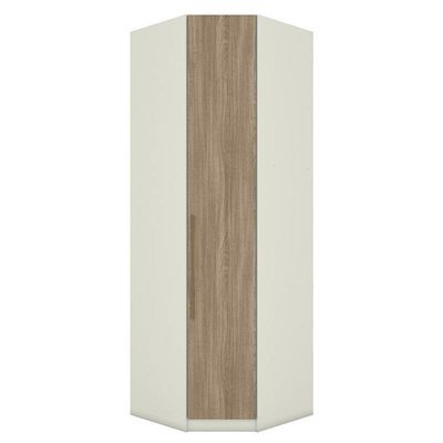 Guarda Roupa Modulado Canto Oblíquo Seletto 1 Porta Areia/jequitibá - Móveis Henn Areia/jequitibá