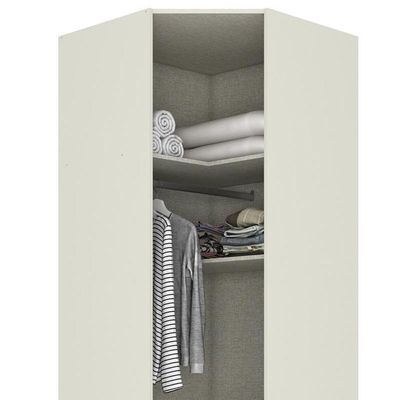 Guarda Roupa Modulado Canto Oblíquo Seletto 1 Porta Areia/jequitibá - Móveis Henn Areia/jequitibá