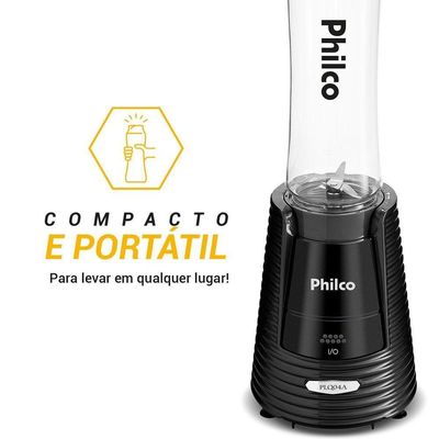 Liquidificador Philco Portátil 2 Squeezes 400W PLQ04A 220V