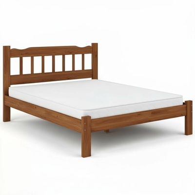 Cama Queen Madeira Maciça Reforçada Com Colchão