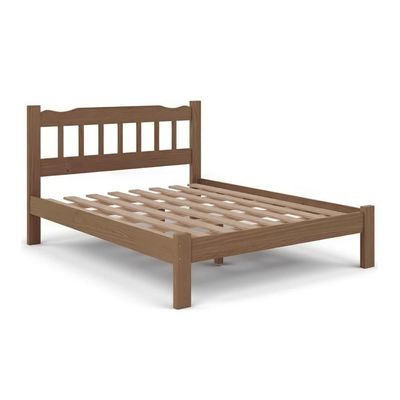Cama Queen Madeira Maciça Reforçada Com Colchão