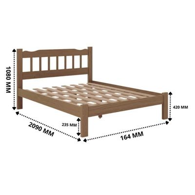 Cama Queen Madeira Maciça Reforçada Com Colchão