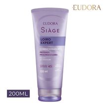 Kit 2 Condicionador Matizador Loiro Expert Roxo Desamarelador Violeta Platinado 200ml Eudora Siàge