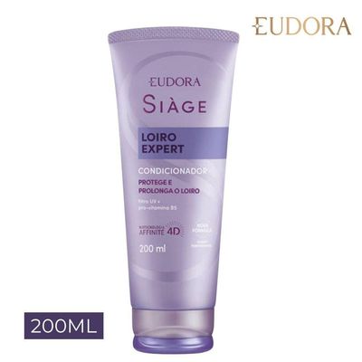 Kit 2 Condicionador Matizador Loiro Expert Roxo Desamarelador Violeta Platinado 200ml Eudora Siàge