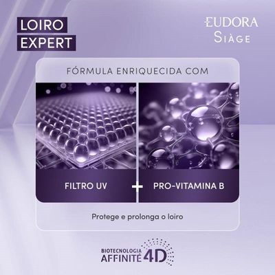 Kit 2 Condicionador Matizador Loiro Expert Roxo Desamarelador Violeta Platinado 200ml Eudora Siàge