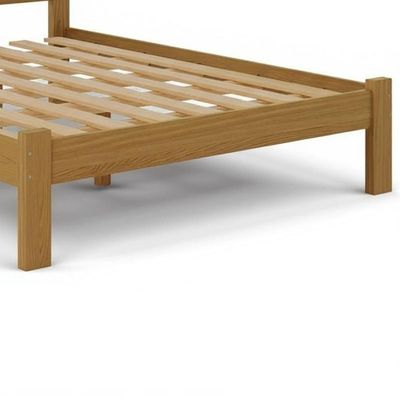 Cama Queen De Casal Nogueira Em Madeira Maciça Reforçada - Nogueira Nogueira