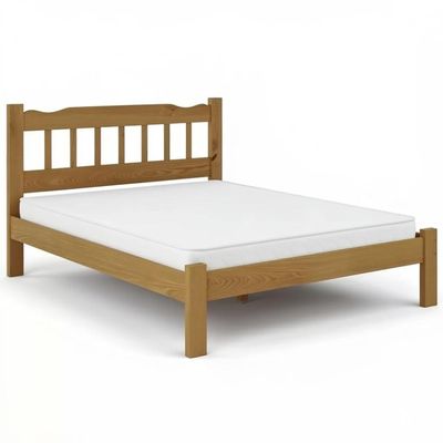 Cama Queen Madeira Maciça Reforçada Com Colchão