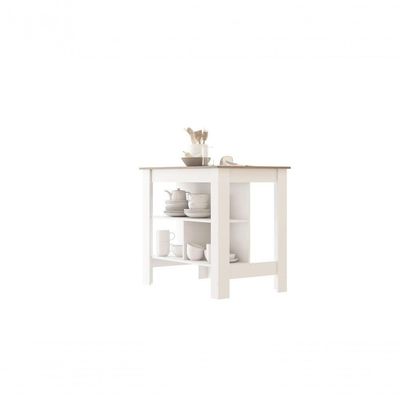 Bancada Mesa/ilha De Cozinha Gourmet Menu Móveis Branco
