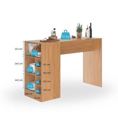 Bancada Balcão/ilha De Cozinha Gourmet 1 Porta E Adega Menu Móveis Freijó