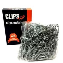 Clips De Papel N° 8-0 Com 170 Unidades - Clips Top -