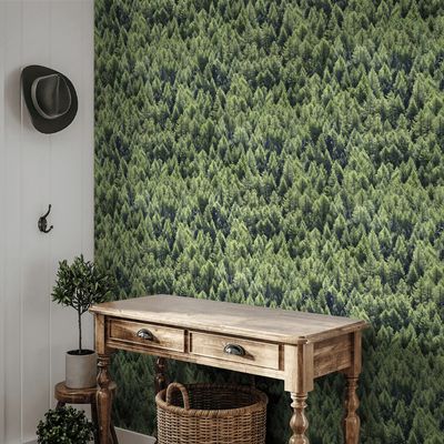 Papel de Parede Struktura Folhagem Verde 45730