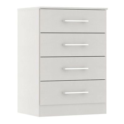 Cômoda Organizadora Multiuso Com 4 Gavetas Menu Móveis Branco