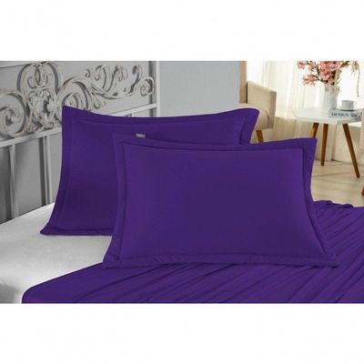 Porta Travesseiro Matelado Nobre 1 Peça Malha 100% Algodão - Roxo