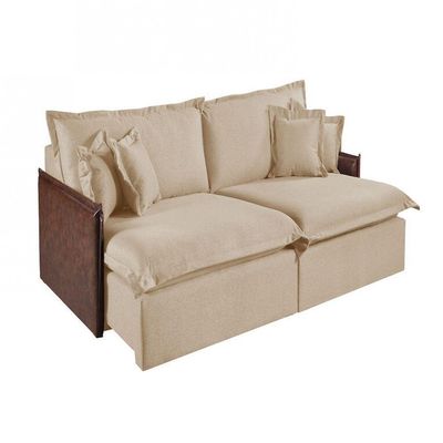 Sofá Martins M-160 2 Mód. 120cm Braço 7cm Estofados Martins Linho Bege