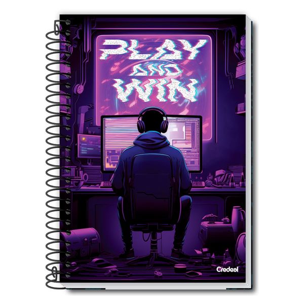 Caderno Universitário Masculino My Collection 160F/10 Matérias Credeal