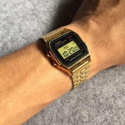 Relógio Casio Masculino Ref:A159wgea-1df Vintage Dourado