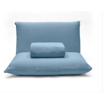 Jogo de Cama Buettner King Malha Basic Liso 3 Peças Jeans