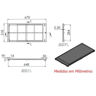 Chapa Bifeteira Lisa Fogão Industrial Sobrepor Ferro 32x67cm