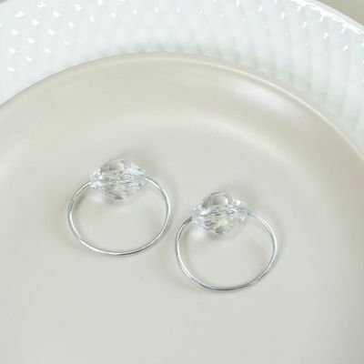 Kit 50 Anéis Para Guardanapos 4cm x 3cm Cristalino Argola Metal Mesa Posta - Prata